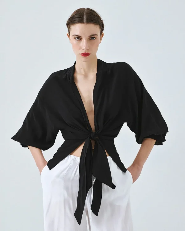 Ruffled sleeve kimono - Access Fashion