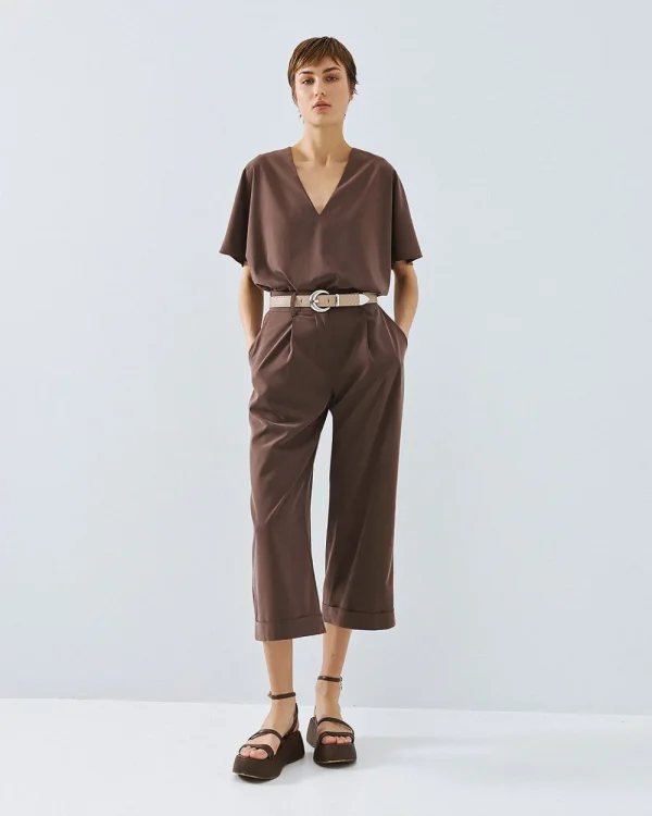 V-neck blouse with relaxed silhouette - Access Fashion