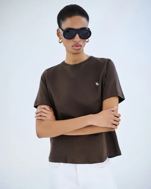 T-shirt with metallic monogram - Access Fashion