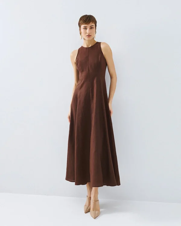 Flared sleeveless dress - Access Fashion