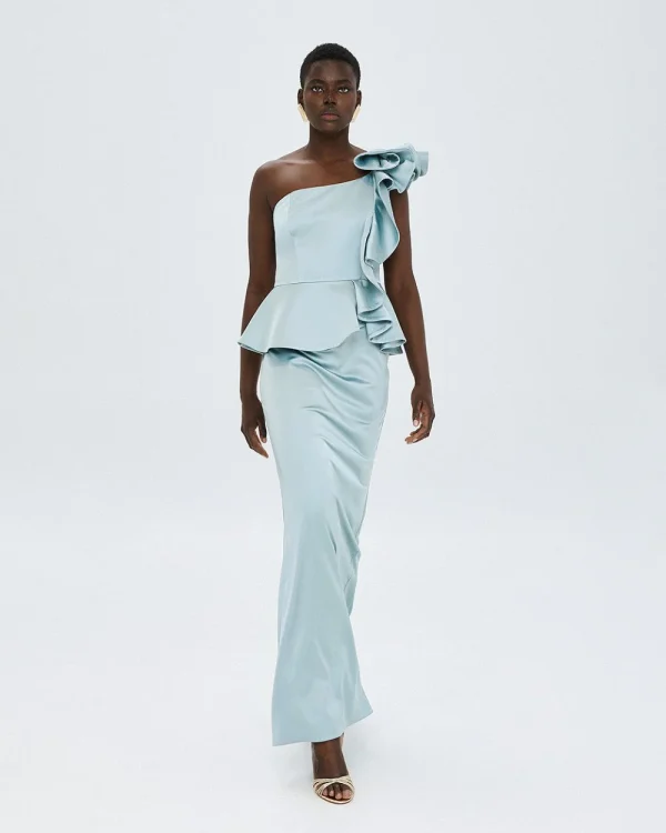 Maxi one-shoulder dress with ruffles - Access Fashion