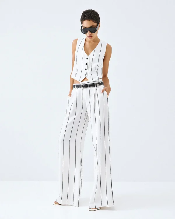 Striped wide-leg pants - Access Fashion