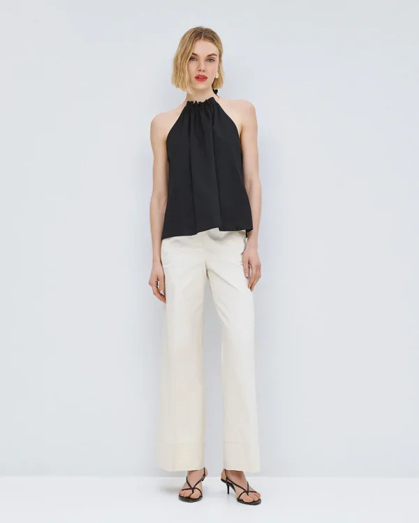 Pants with cuffs and elastic waistband - Access Fashion