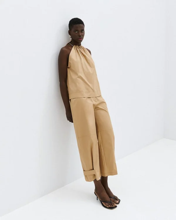 Pants with adjustable buttons at the hem -Access Fashion