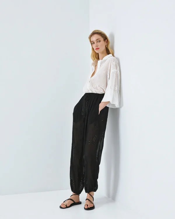 Broderie balloon pants - Access Fashion