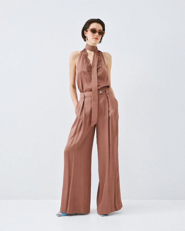 Wide-leg satin pants - Access Fashion