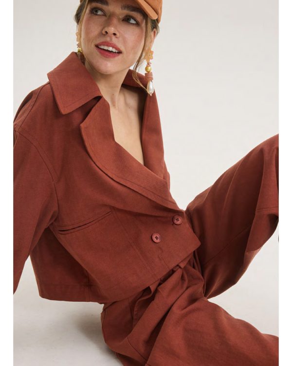 Cropped double-breasted jacket - Innocent