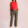 Relaxed cropped trousers with elastic waist - Moutaki