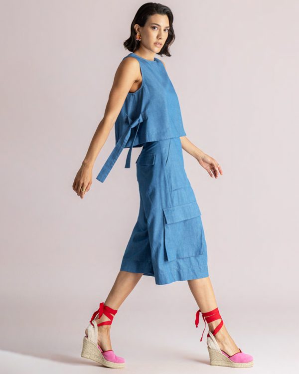 Wide-leg bermuda shorts with pockets - Moutaki