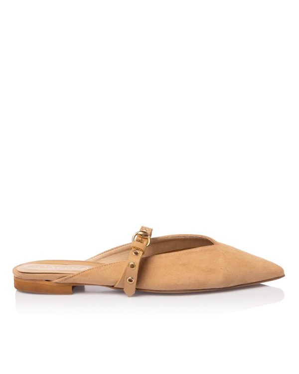 Suede pointed flat mules - Sante Shoes