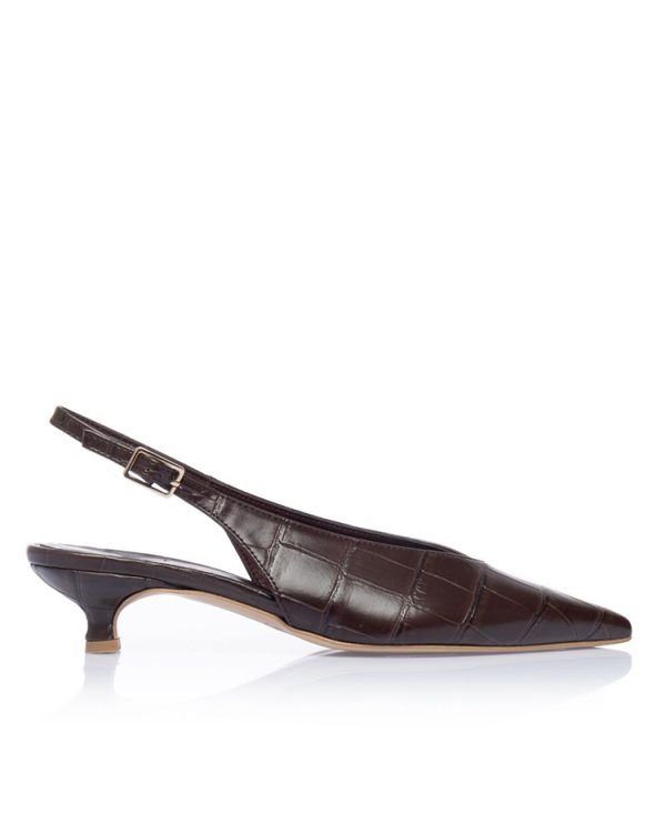 Croco slingback pumps - Sante Shoes
