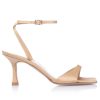 Satin low-heel sandals - Sante Shoes