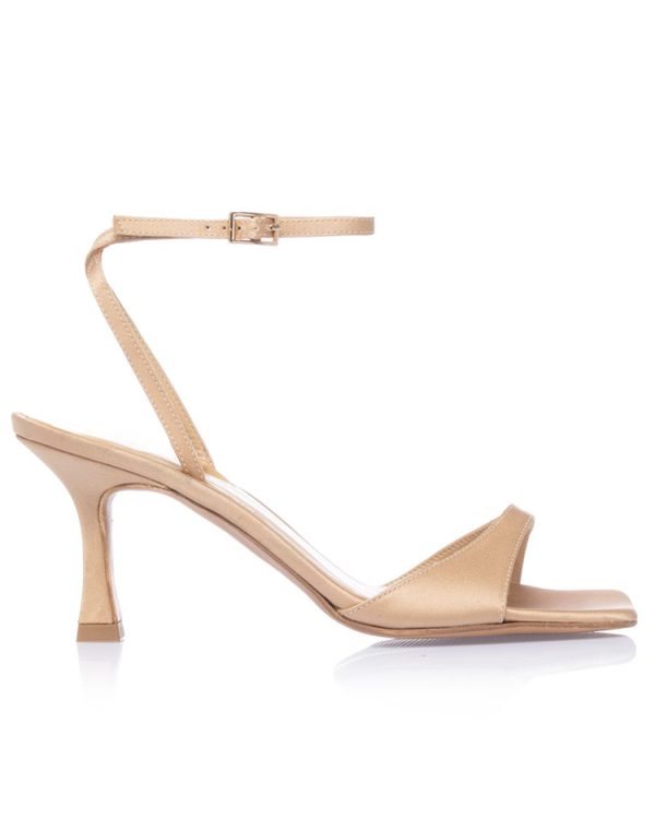Satin low-heel sandals - Sante Shoes