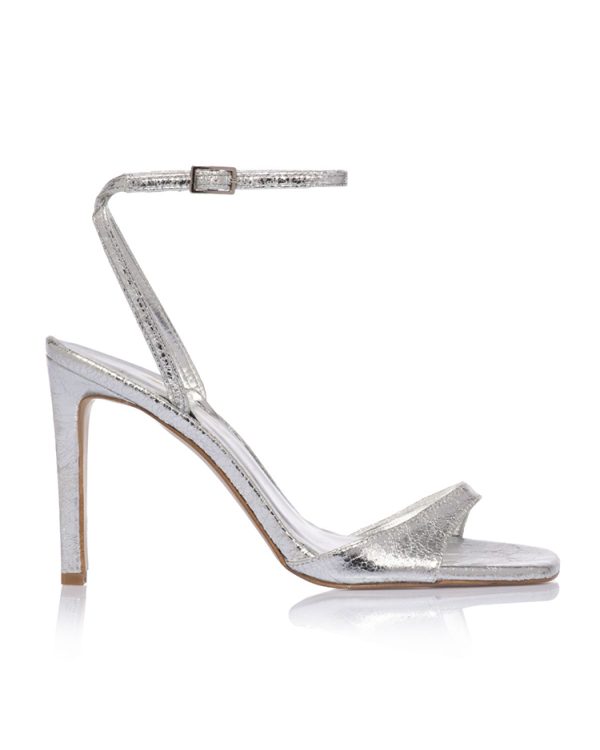 Metallic eco-leather high-heel sandals – Sante Shoes