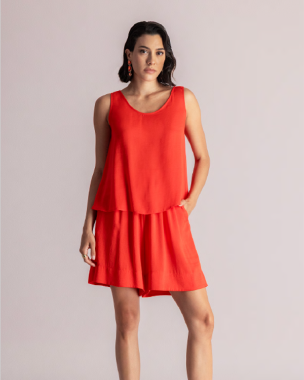 Relaxed, flowy sleeveless top - Moutaki