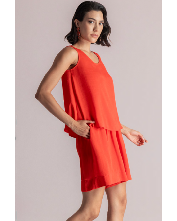 Alternative view of Relaxed, flowy sleeveless top - Moutaki