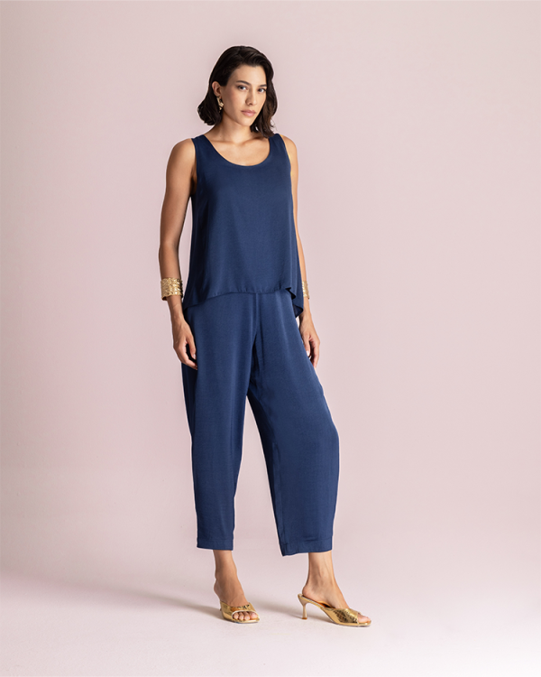 Sleeveless relaxed fit blouse - Moutaki