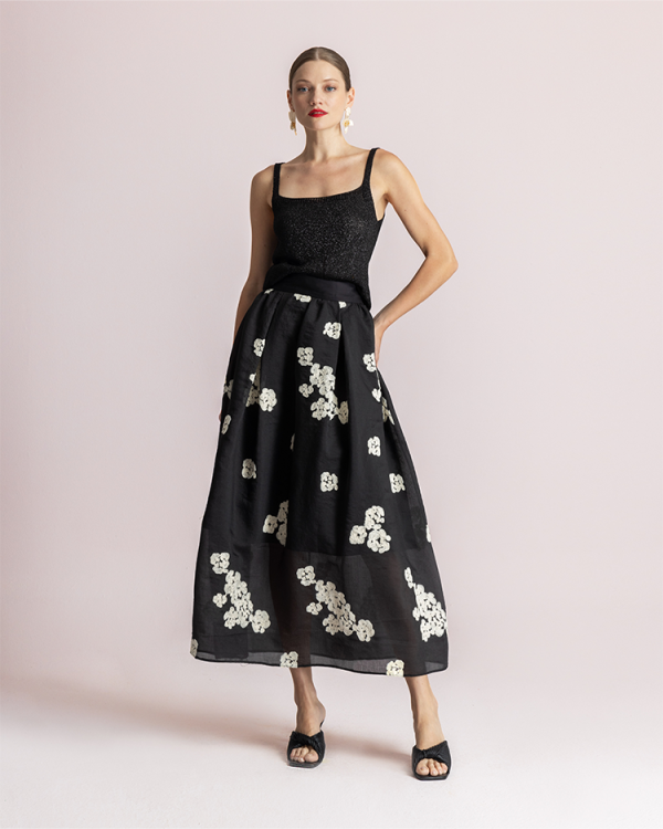 Floral midi skirt - Moutaki