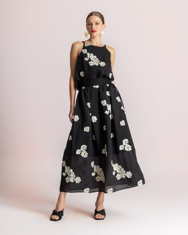Alternative view of Floral midi skirt - Moutaki