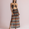 Zigzag print wrap maxi skirt - Moutaki