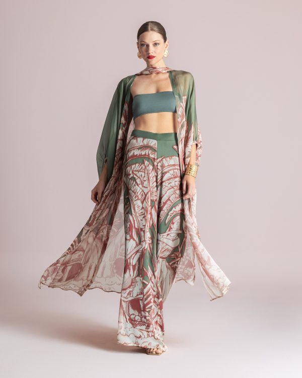 Alternative view of Printed wide-leg trousers - Moutaki