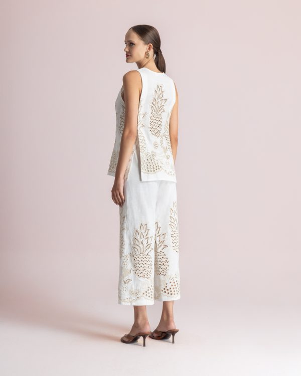 Alternative view of Embroidered sleeveless vest - Moutaki