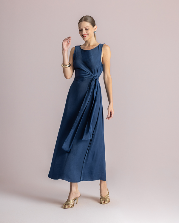 Maxi dress with side tie detail - Moutaki