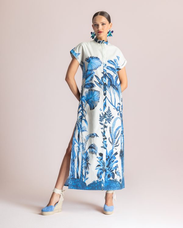 Alternative view of Print belted midi dress - Moutaki