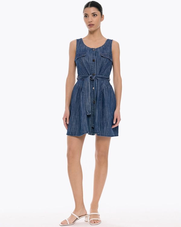Ringing denim dress - 4Tailors