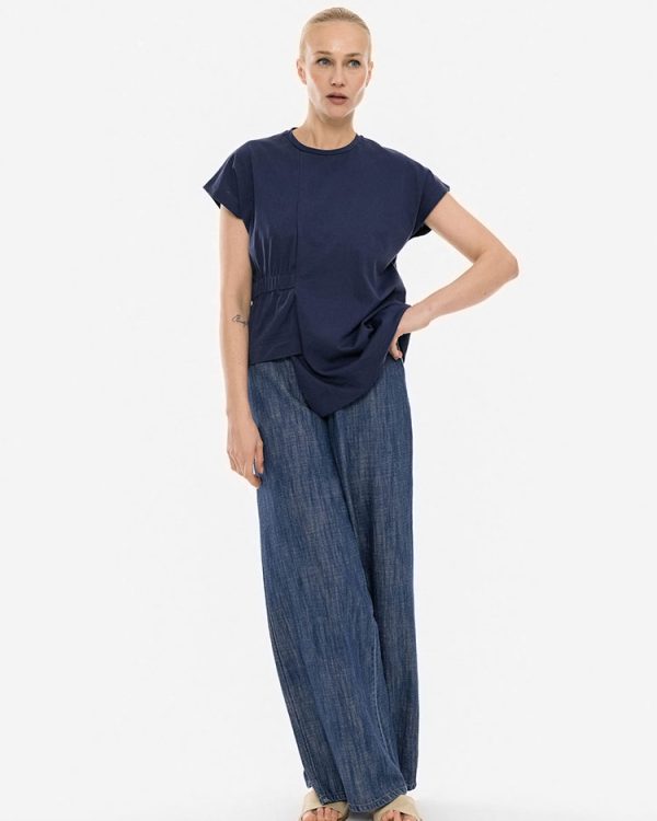 Ringing belted denim pants - 4Tailors