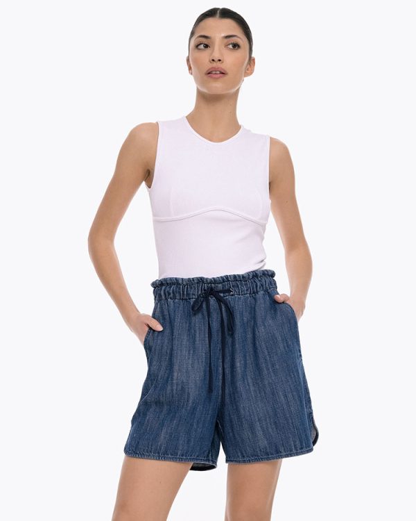 Ringing denim shorts - 4Tailors