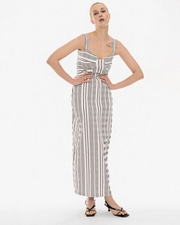 Hook maxi creased dress - 4Tailors