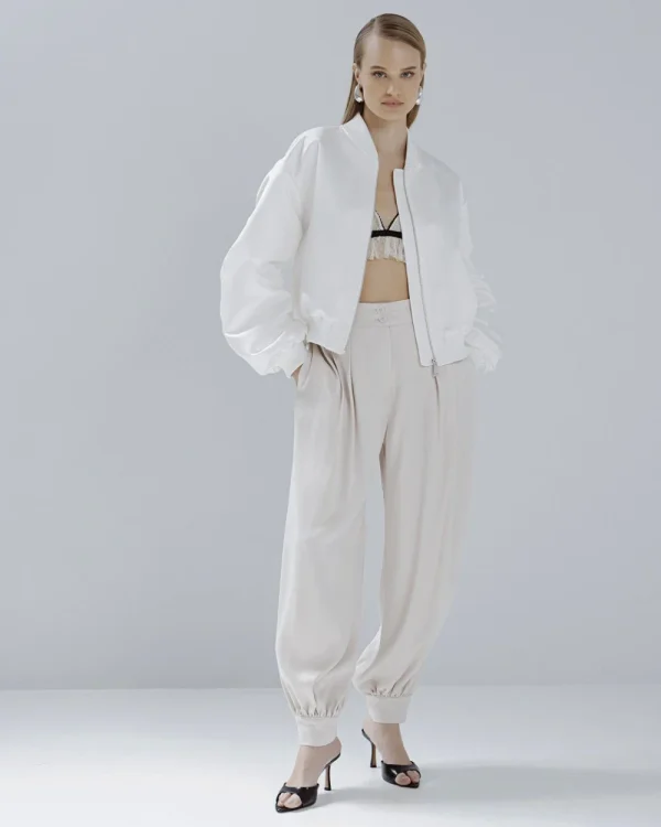 Bomber jacket with ruched sleeves - Access Fashion