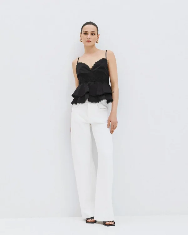 Top with ruffles and lace - Access Fashion