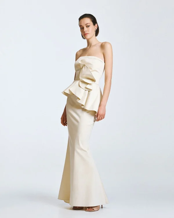 Strapless top with ruffle detail - Access Fashion