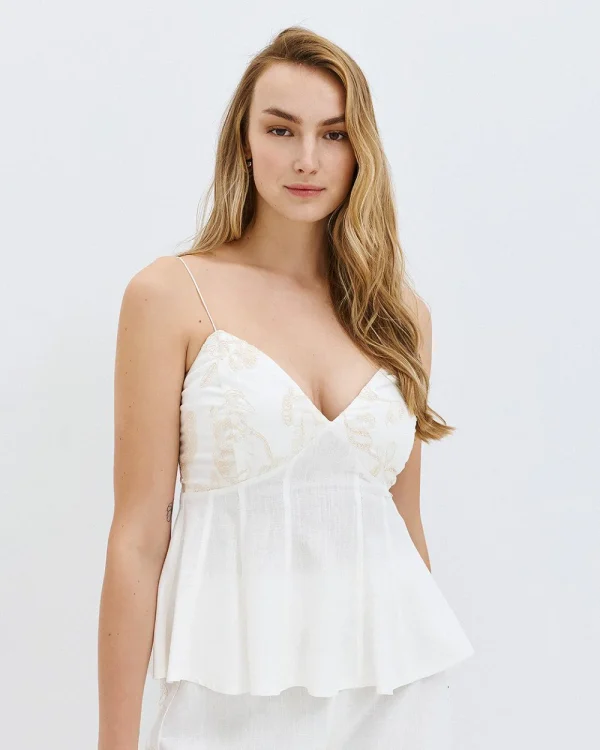 Peplum top with straps and sequins - Access Fashion