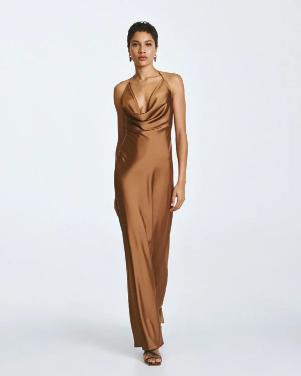 Maxi dress with a draped neckline -  Access Fashion