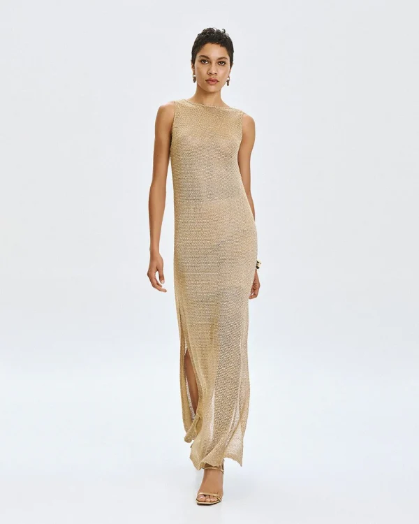 Knit maxi dress with lurex and sequins - Access Fashion