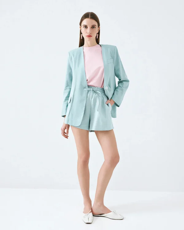 Shorts with elastic waist and drawstring - Access Fashion