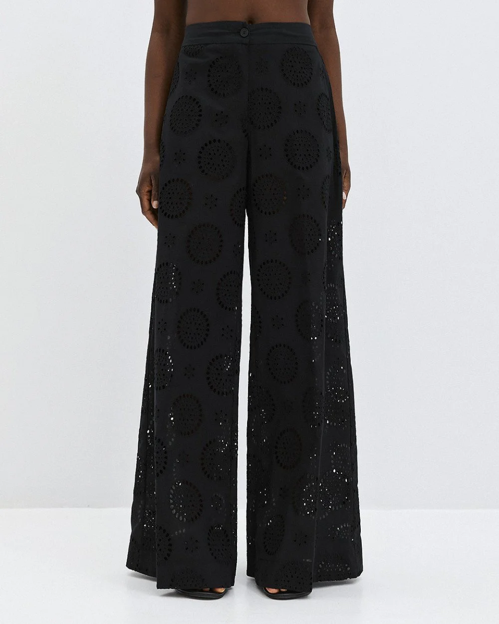 Brouska - S26-5105-0313 Wide-leg broderie pants - Access Fashion - Image 2