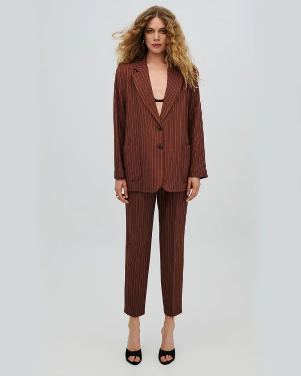 Striped pants with elasticated waistband - Access Fashion