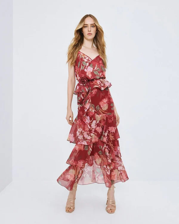 Long floral skirt with ruffle detail - Access Fashion