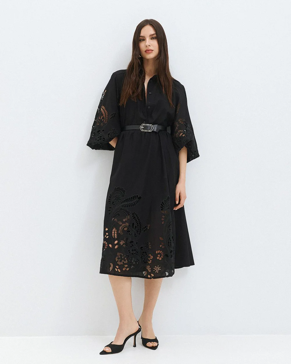 Brouska - S26-6032-678 Midi broderie skirt - Access Fashion - Image 2