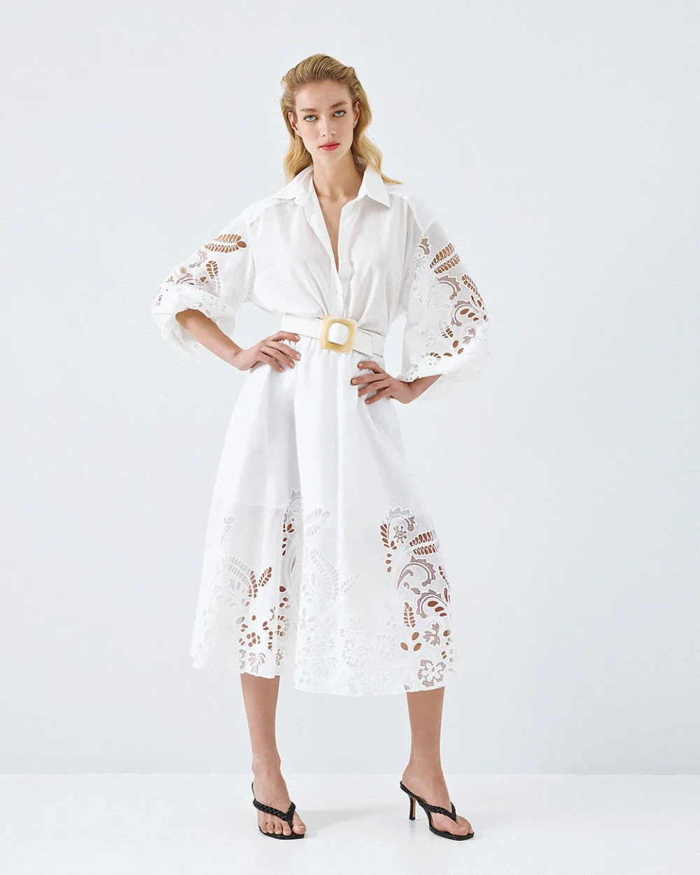 Brouska - S26-6032-678 Midi broderie skirt - Access Fashion - Image 5