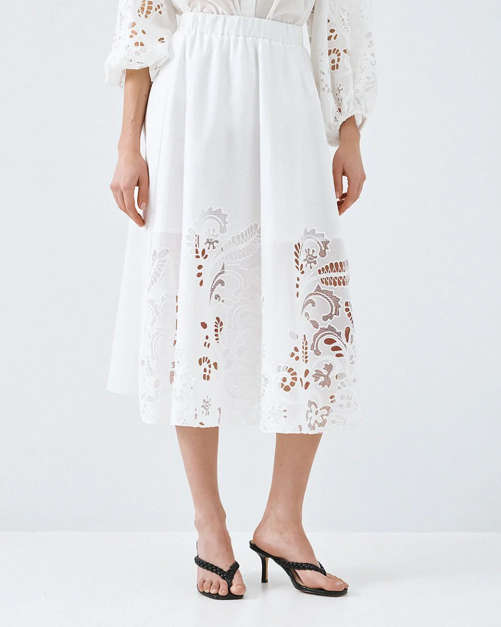 Brouska - S26-6032-678 Midi broderie skirt - Access Fashion - Image 6