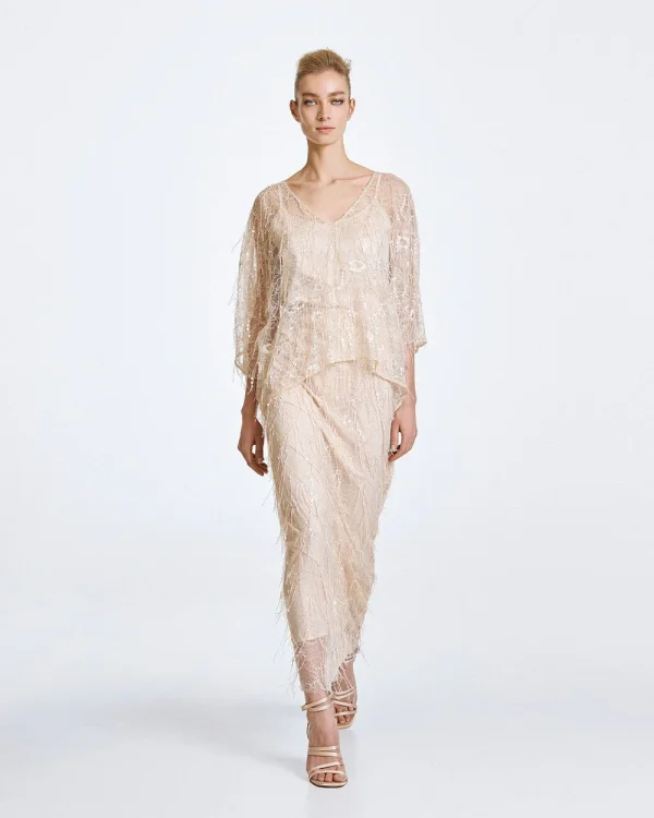 Maxi skirt with sequin fringes - Access Fashion