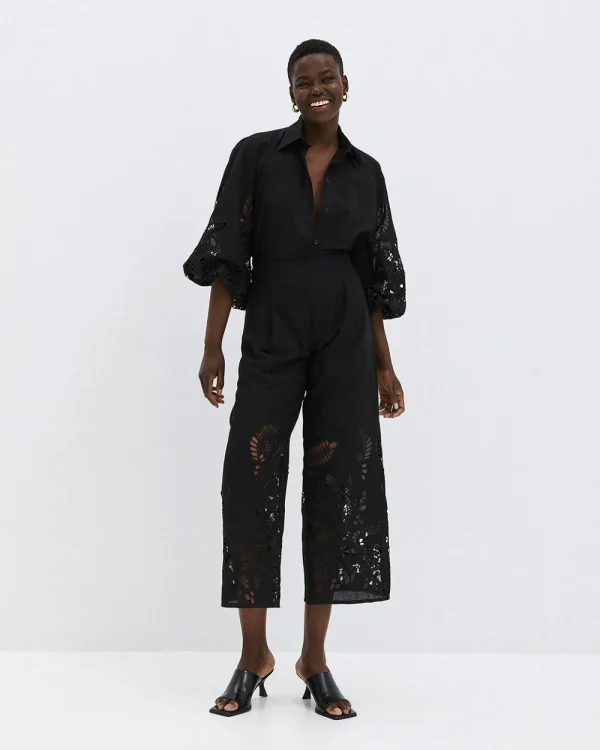 Shirt with broderie sleeves - Access Fashion