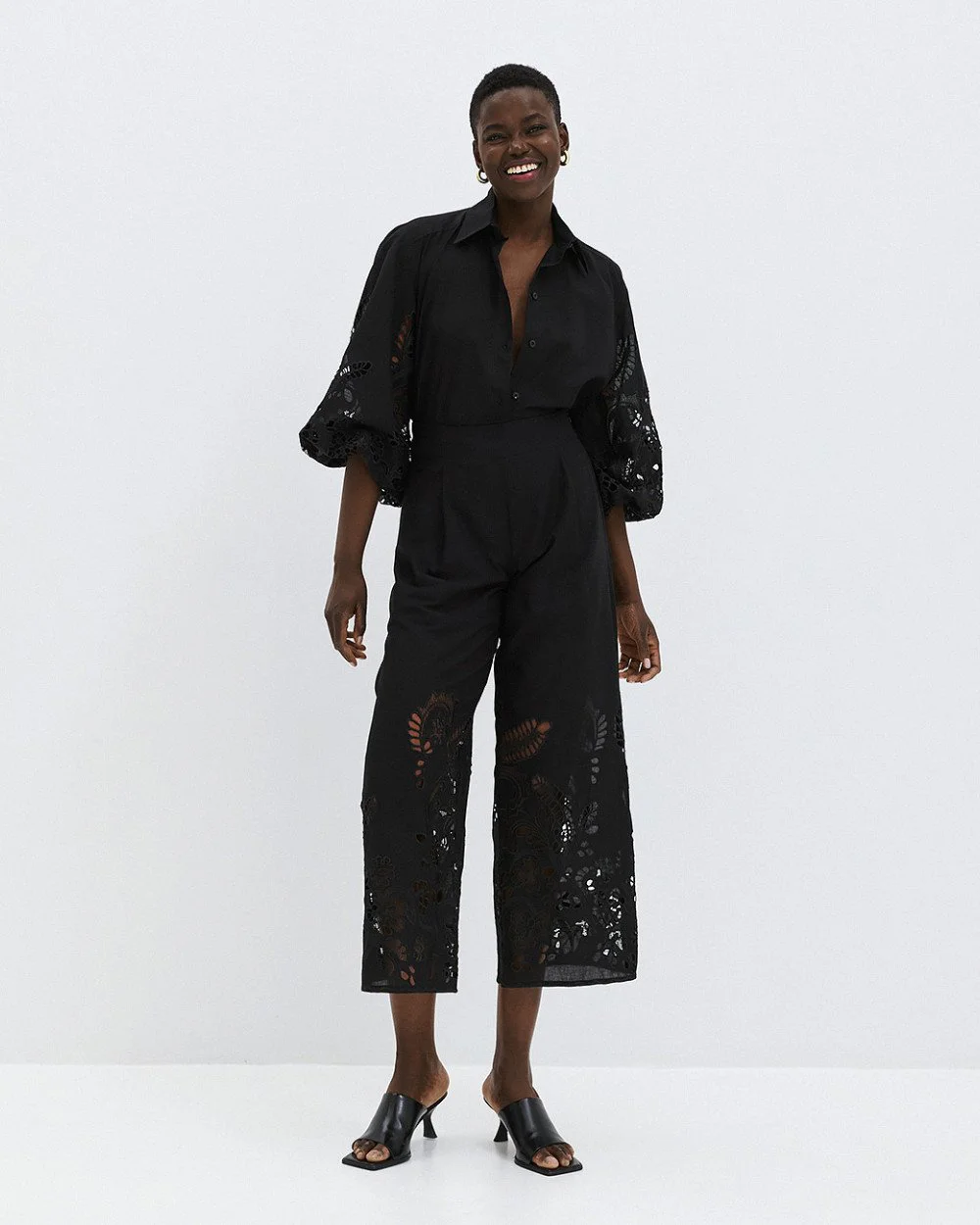 Brouska - S26-7039-678 Shirt with broderie sleeves - Access Fashion