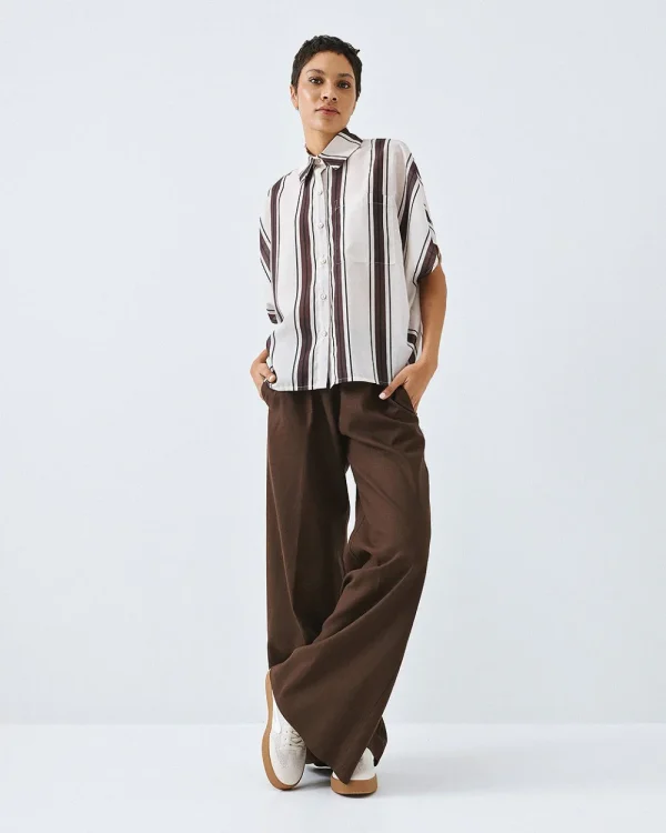 Short-sleeve striped shirt - Access Fashion