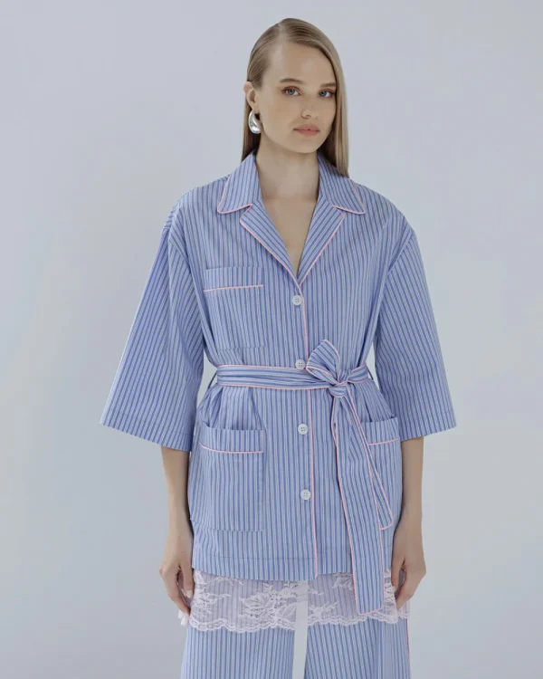 Striped shirt with piping details - Access Fashion